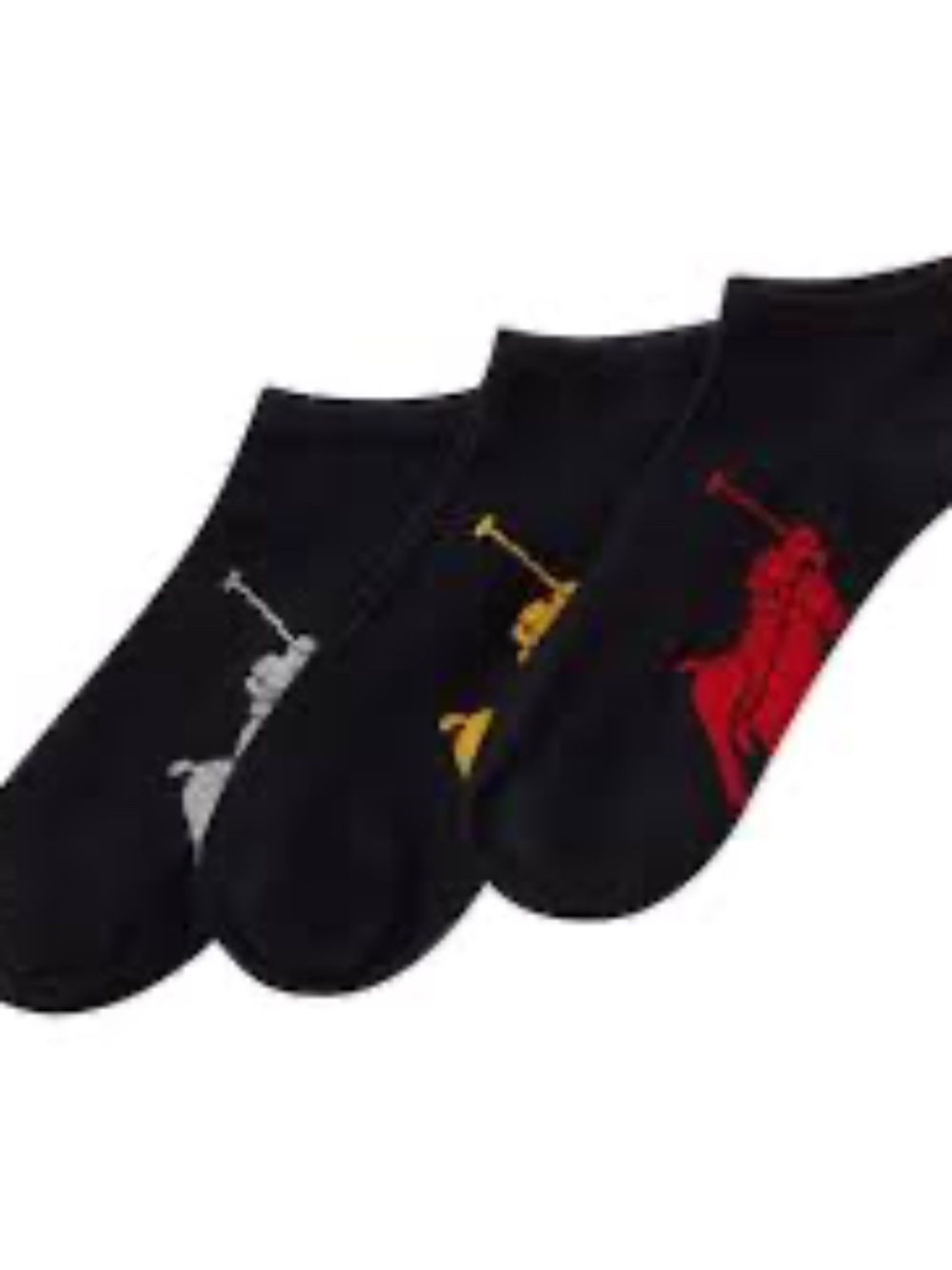 Polo Ralph Lauren Men's low profile black socks-Set of 3-sock size 10-13-NWT